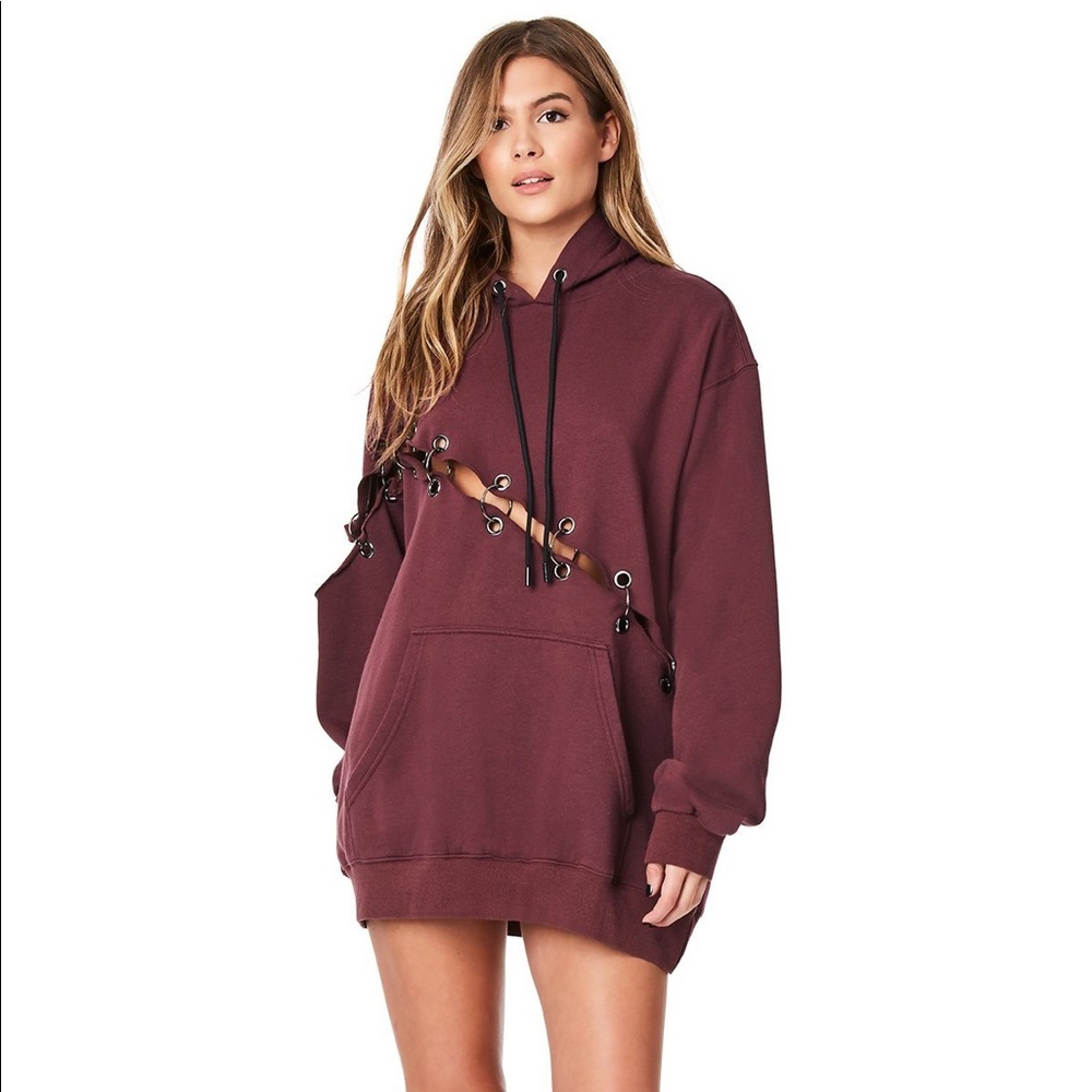 ✨EMMA & SAM✨Diagonal Ring Hoodie